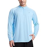 Roadbox Men's 1/4 Zip Pullover Long Sleeve, UPF 50+ UV Sun Protection Shirts, Swim Rash Guard Tops for Running Fishing