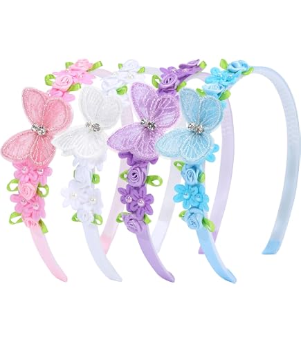 Amazon.com : GAFATORY Glitter Butterfly Headbands 4Pcs  display picture 3