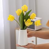 HUBUISH White Ceramic Vase 15cm Minimalist Modern Boho Home Decor view 2