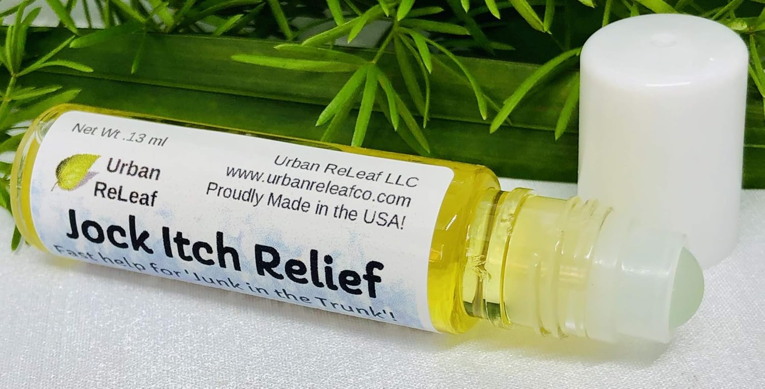 Urban ReLeaf Jock Itch Relief ! Fast Help for 'Junk in The Trunk', Stop Itching, Fade Redness, Powerful Essential Oils, 100% Natural Remedy, It Works!: Health & Personal Care