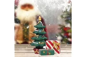 BILI-SILLY Christmas Aquarium Decoration,Christmas Tree Resin Oranment Fish Tank Decoration for Holiday Fish Tank Supplies Table Decor