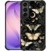CARLOCA Case for Samsung Galaxy S26 Plus,Gothic Dark Butterfly Design Shockproof with 4-Sided Airbag, Anti-Scratch & Anti-Slip TPU Cover - Protective Phone Case for Men Women