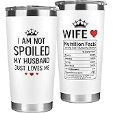 KatAndNat Valentines Day Gifts for Her - Valentines Day Gifts for Wife from Husband - Wedding Anniversary for Women, Birthday, Mothers Day, Christmas Romantic Gift for Wife - 20 Oz White Tumbler