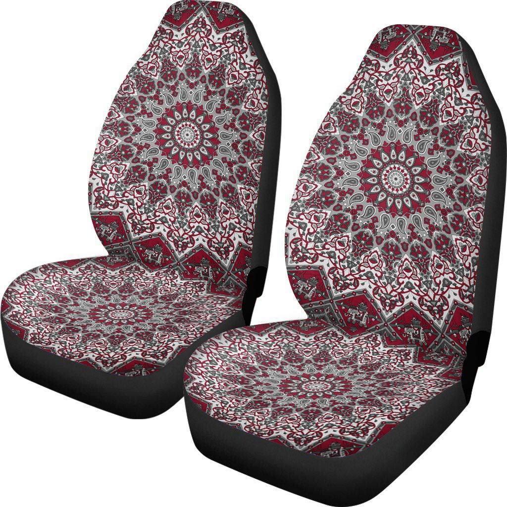 spArt Boho Hippie Mandala Pattern Car Seat Cover Front Seat Protector Saddle Blanket Set of 2 Seat Covers,fit Most Car SUV Van Truck Sedan