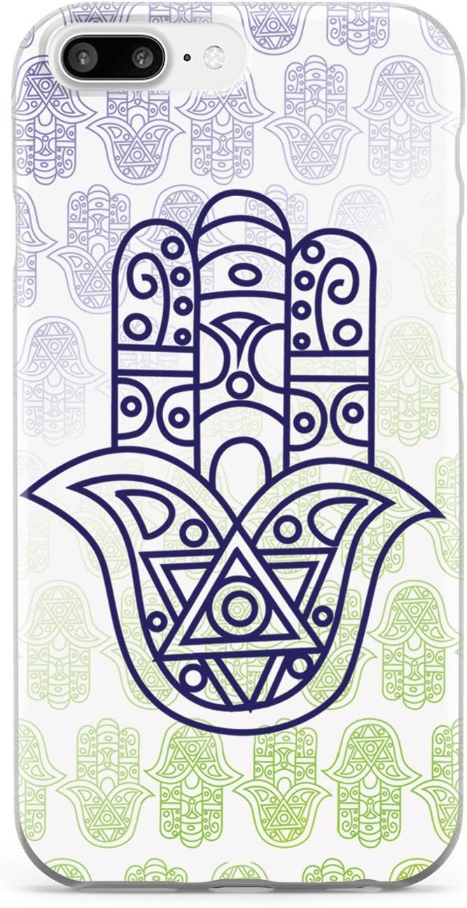 Inspired Cases - 3D Textured iPhone 8 Plus Case - Rubber Bumper Cover - Protective Phone Case for Apple iPhone 8 Plus - Hamsa Hand of Fatima