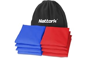 Nattork Cornhole Bags Set of 8 - Premium Corn Hole Bean Bags for Tossing - All Weather Resistant 8 Duck Cloth Double Stiched Corn Hole Bags and Tote Bags - Regulation Size