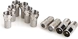 JEEUE F Plug Connectors Waterproof RG6 Coax Cable 6 Pack Silver view 5