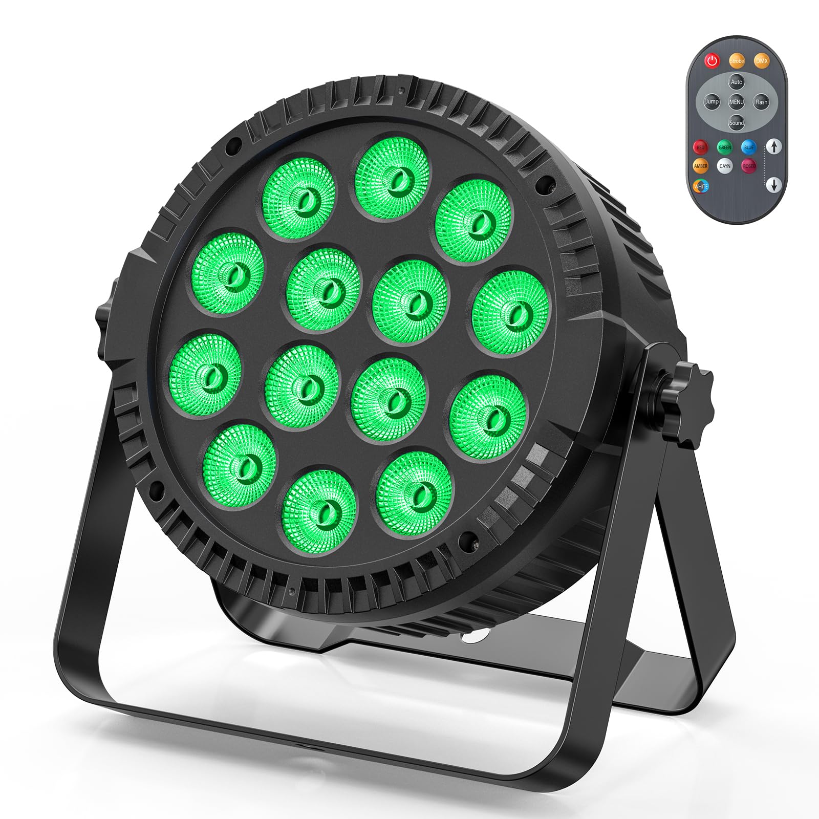 14 LED Par can Stage Lights 84W RGBW 4-in-1 DMX 4/8 Channel Disco Light for Party, 7 Modes Uplighting with Remote Control DJ Lights for Bnad Bar Wedding Club KTV