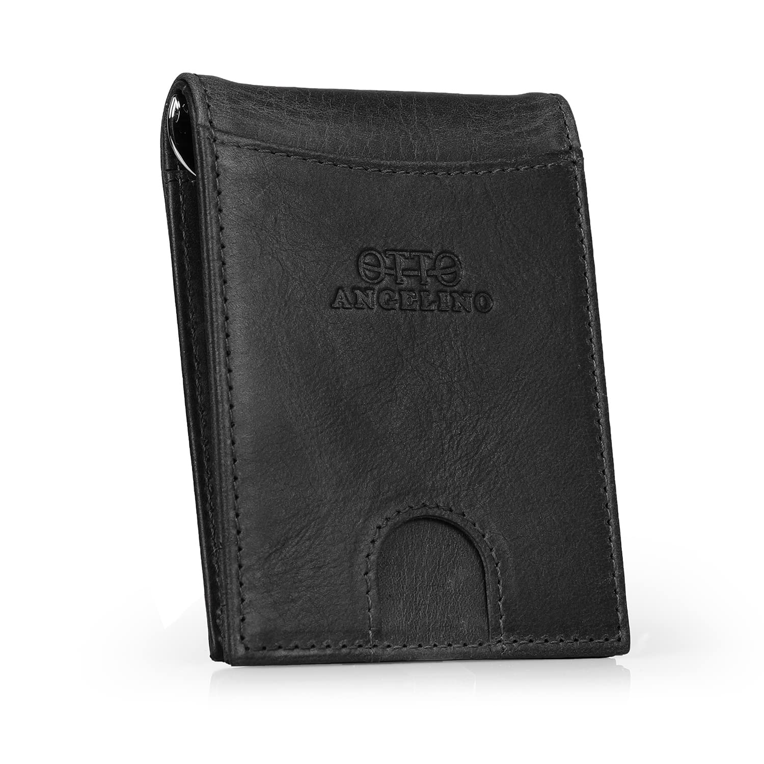 Otto Angelino Top Grain Leather Wallet with Money Clip - RFID Blocking – Unisex