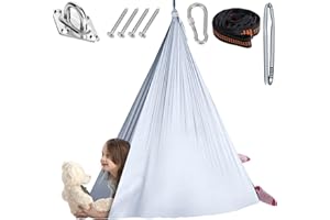 Chihee Sensory Swing Therapy Swing Hammock Indoor Outdoor for Kids, Hardware Included, Soft Breathable Nylon Cuddle Swing Joy Hammock for Child Adult with Autism, ADHD, Aspergers, Sensory Integration