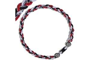 HOOCAS Premium Baseball Necklaces w/Fashion Three Color Rope Braided Tornado, A Sporty Gift Idea, Great Gift Giving for Sports Fans, Baseball Players, Parties, Gameday, Birthday