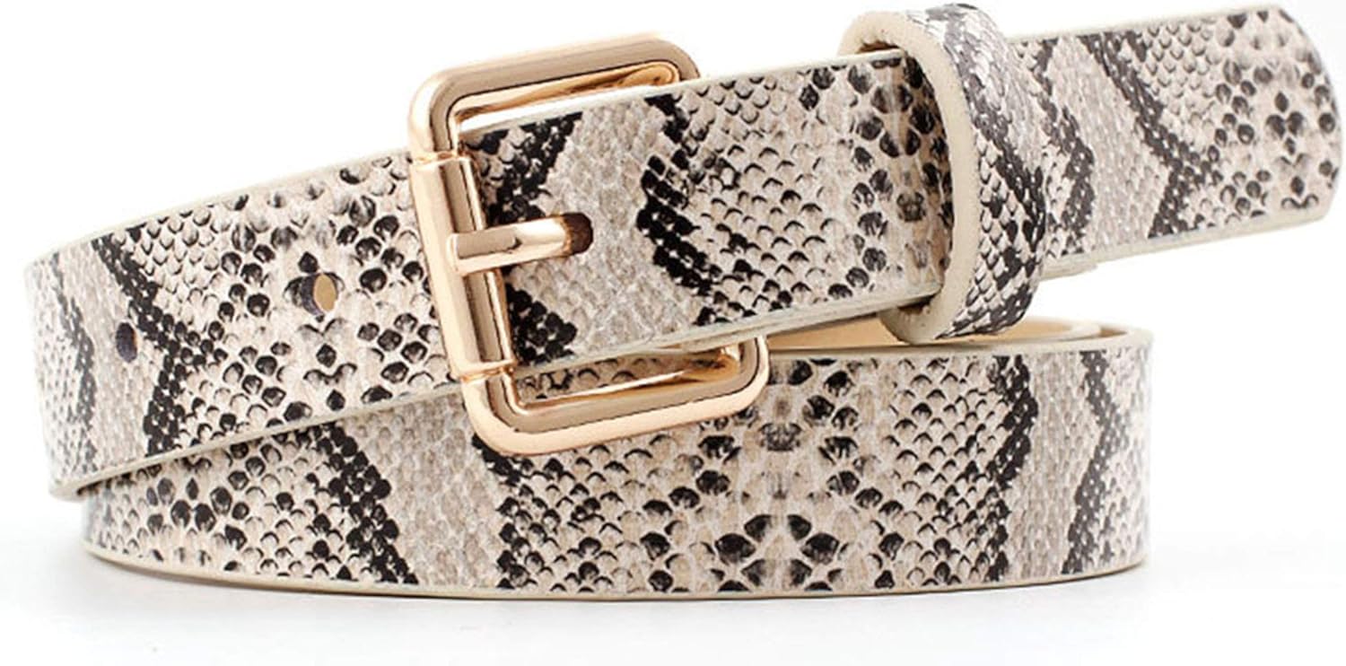 Damen Gürtel Mit Pferdeschnalle - 2,3cm Breite Kaffee Braun 135cm