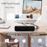 ADELGO USB Computer Speaker 3W Dual, USB Powered, Portable Soundbar for Desktop view 5