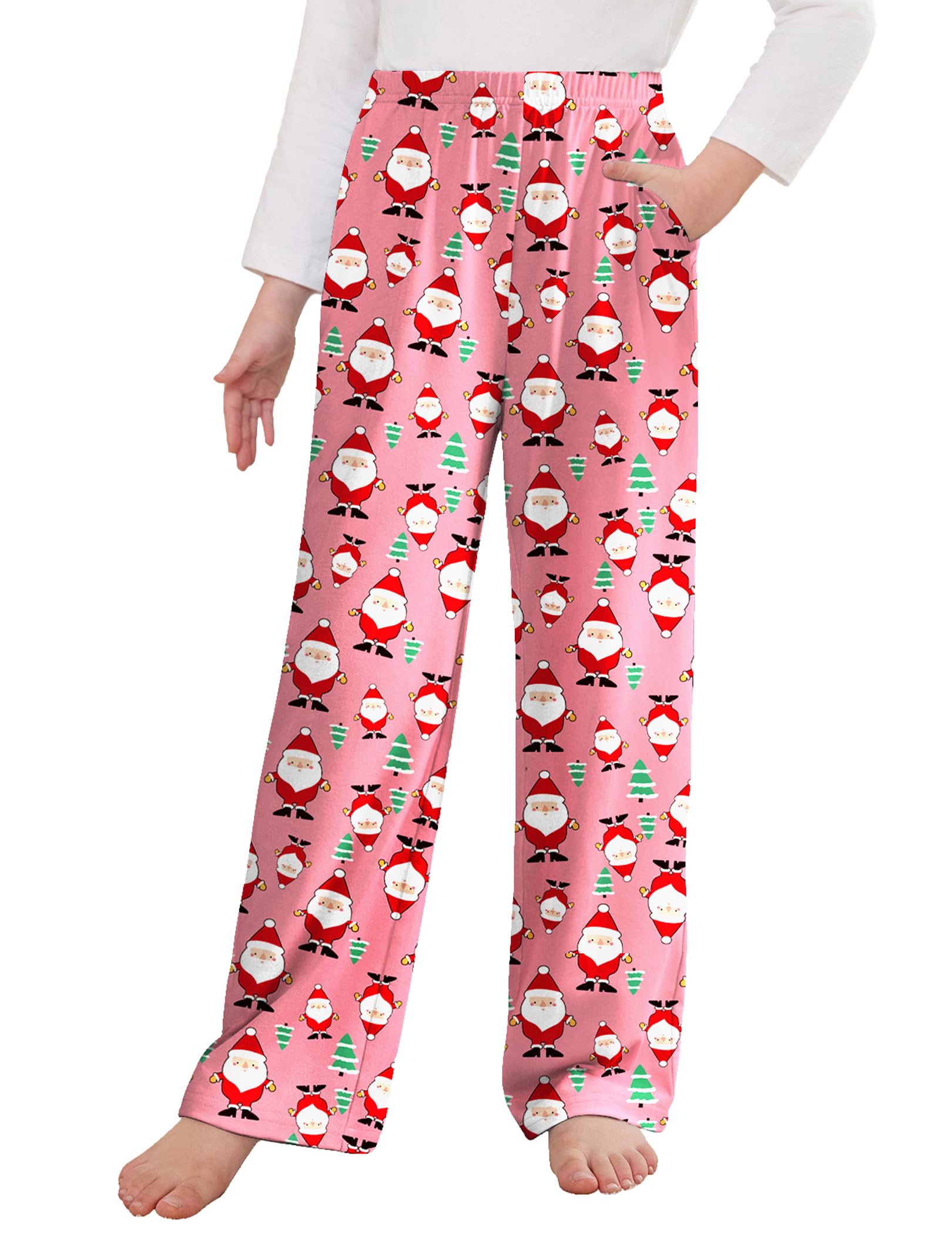 Arshiner Pajama Pants for Girls Long Sleep Plaid