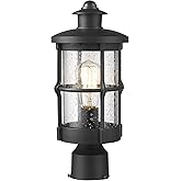 Rosient Outdoor Post Lights, Exterior Post Sconce, Outdoor Lamp, Pathway Post Lighting Fixture, Patio Pillar Light in Black F