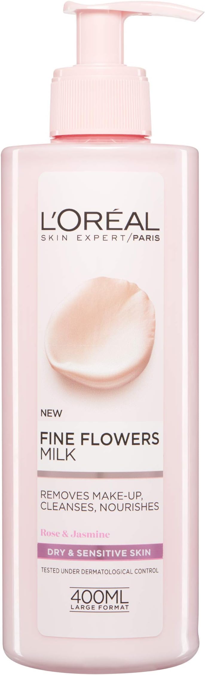 L'Oreal Paris Fine Flowers Cleansing Milk 400 ml Make-Up Remover Dry Sensitive