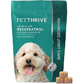 Petthrive Resveratrol Chews Dog Supplement, Bacon Flavor, Small Breed | Hip and Joint Support, Formulated with Glucosamine, Chondroitin, Trans-Resveratrol, Natural Vitamin E, and Hyaluronic Acid