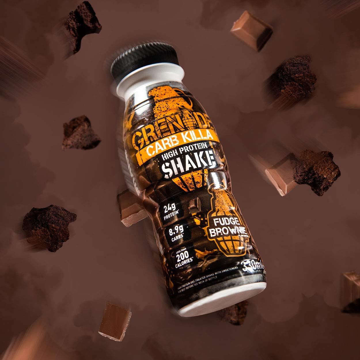 Grenade Fudge Brownie High Protein Shake, 8 x 330 ml - Ready to Drink Milk Protein Shakes with over 24 g Protein per Bottle - Image 3