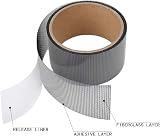 LYNPO Fiberglass Window Screen Repair Tape - Waterproof Mesh Patch 2"x80" Grey view 5
