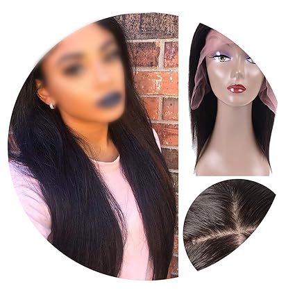Amazon Com Lace Front Human Hair Wigs Straight Brazilian Remy