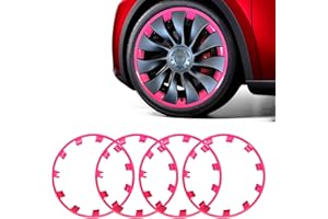 Terapaton 4 PCS Tire Trim Rings, Fit Tesla Model Y 2017-2024 21 Inch Wheel Rim Protector Rim Guard Rim Hubcaps Cover Tire Trim Rings, Wheel Rim Protection Accessories