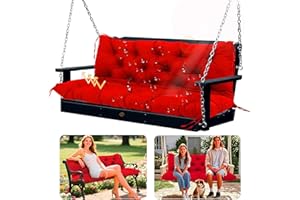 Extra Thick 4" Porch Swing Cushions 60 inch, Waterproof & Fade-Resistant Outdoor Patio Swing Cushion, 2-3 Seater Replacement 