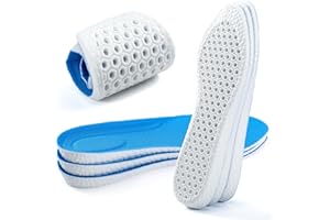 XINIFOOT 3 Pairs Breathable Shock Absorption Sport Shoe Insoles for Men&Women Elastic Soft Running Shoes Pad Replacement Inso