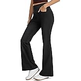 THE GYM PEOPLE Women's Tummy Control Bell Bottom Jeans High Waisted Wide Leg Flare Pants Jeggings with Pockets