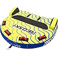 REOSKI Towable Tubes for Boating 2 Person, Heavy Duty Boat Tubes and Towables, Inflatable Water Tubes for Boats to Pull with Fins, Drainage, Quick Connector, Large Capacity