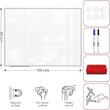 ALLboards Whiteboard 120x80cm Magnetic Aluminium Frame Dry Wipe view 2