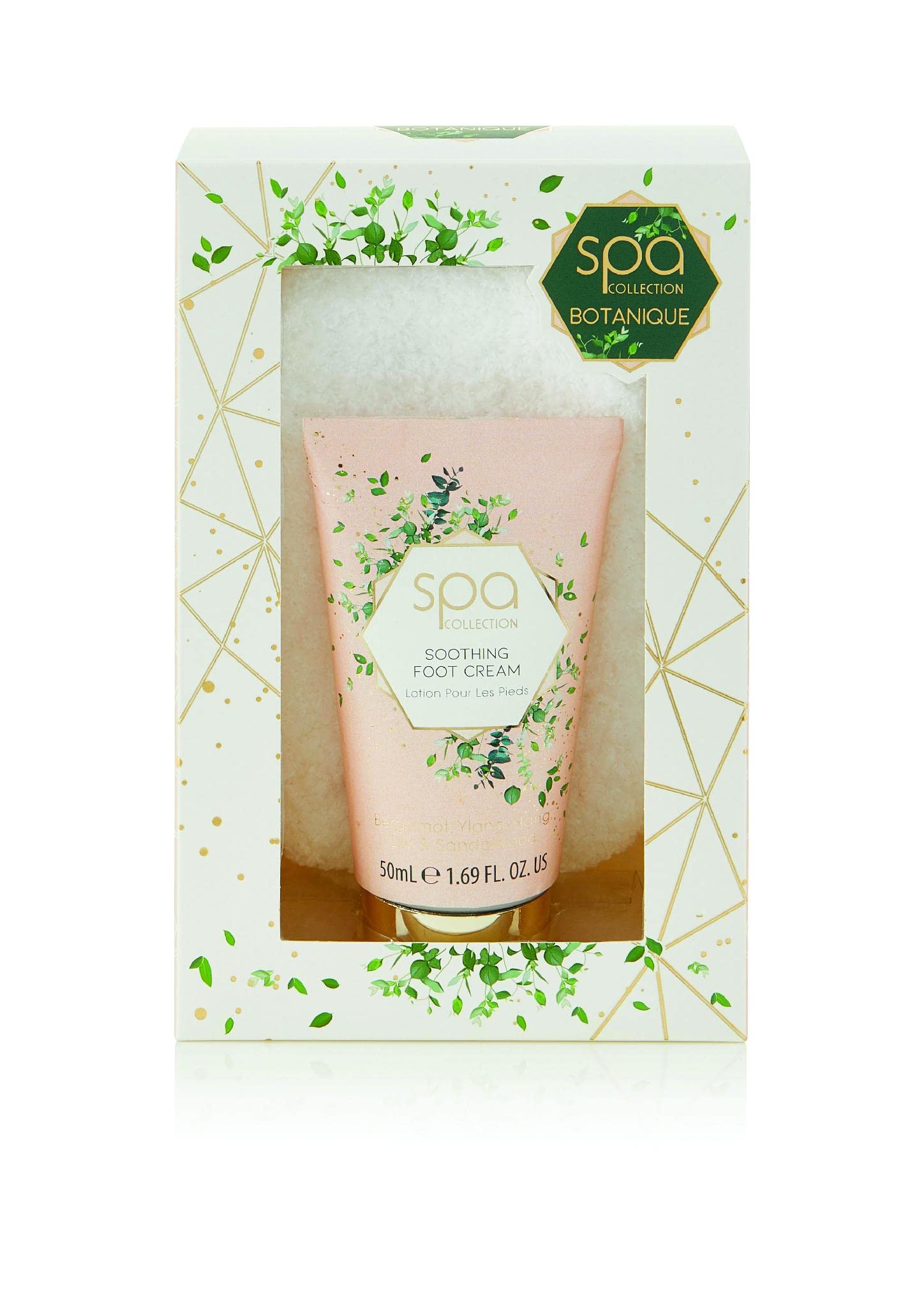 Style & Grace Spa Botanique Fluffy Sock Gift Set 50ml Foot Cream + Fluffy Socks