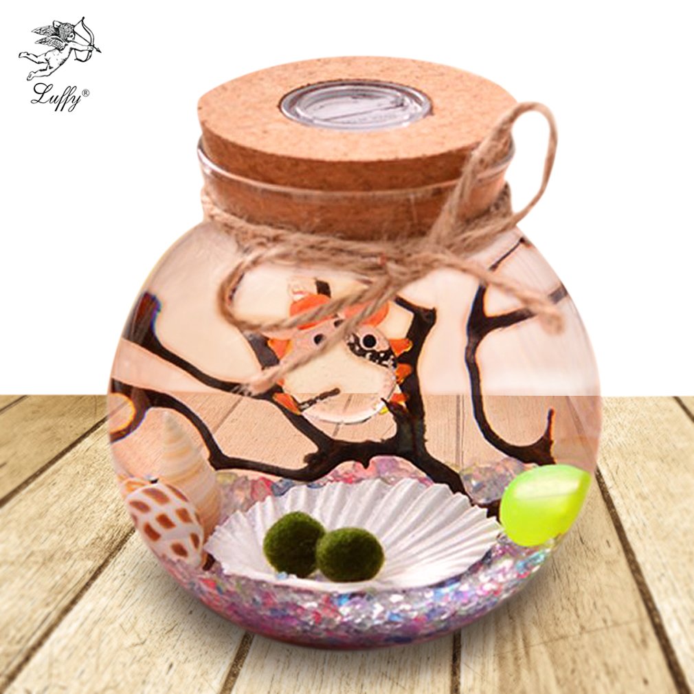 LED Glass Jar by Luffy- Remote Controlled Multi Colored Light Jar- Thick and Durable Glass- Use for Creative Wedding Decor, in Your Home or Garden- Special, Original and Unique Gift