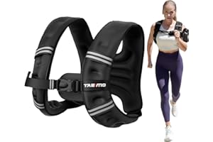 TAEVNO Weighted Vest, 6lb/8lb/12lb/16lb/20lb/25lb Weight Vest woman with Detachable Phone Pouch, Suitable For Women, Men, Ideal for Workout, Strength Training, Fitness, Running, Weight Loss, Walking