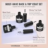 VANREESA Gel Nail Polish Set 21 Colors Base Coat Top Coat 24W UV view 6