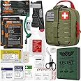 EVERLIT Advanced Emergency Trauma Kit, CAT GEN-7 Tourniquet Mil-Spec Nylon Laser Cut Pouch with 36" Splint, Military Combat Tactical IFAK for First Aid Response Bleeding Control