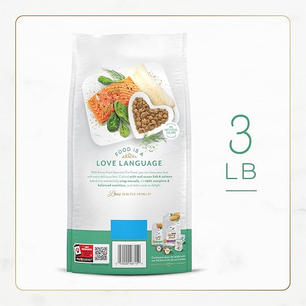 PURINA FANCY FEAST DRY CAT FOOD WITH OCEAN FISH AND SALMON – 3 LB. BAG