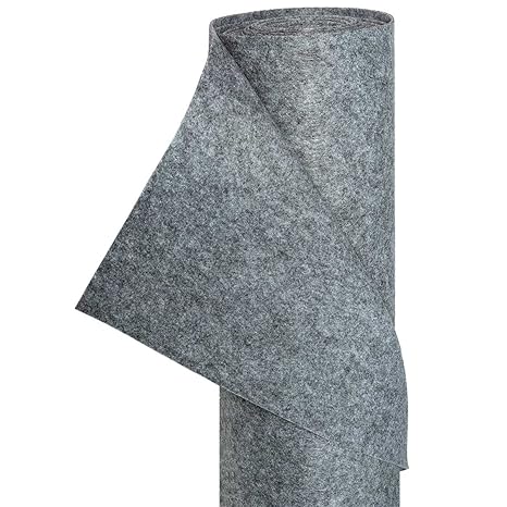 HaGa® Filz Bastelfilz Filzstoff Dekostoff Filzwolle 1,5m Br. (Meterware) in grau