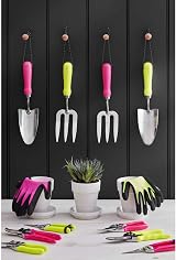 Burgon & Ball FloraBrite Pink Garden Hand Trowel - Ergonomic Design view 4