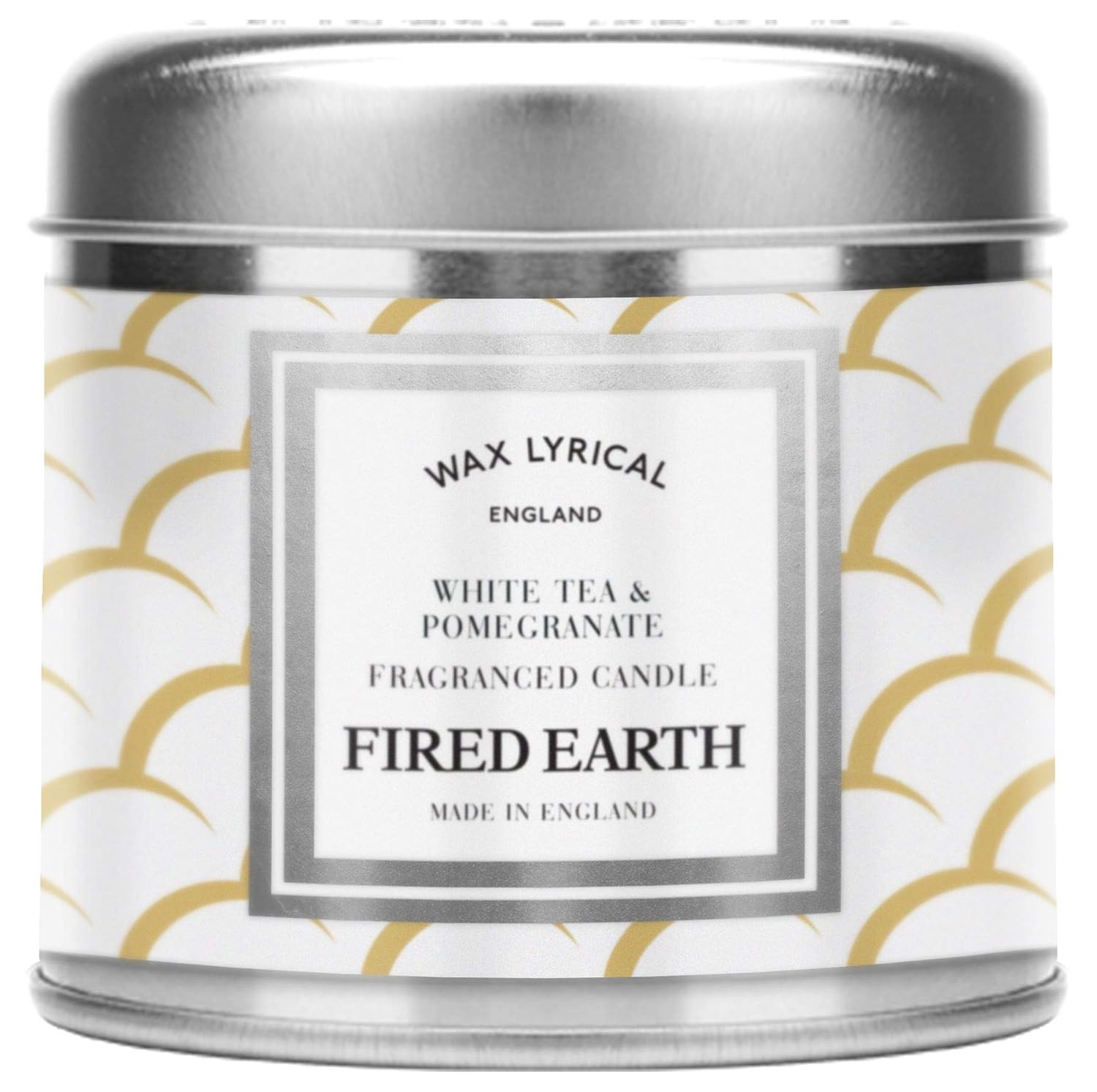 Wax Lyrical Fired Earth Decorative Scented Candle & Metal Box White