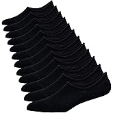 Jormatt Mens No Show Socks Cotton Low Cut Ankle Short Casual Socks Men With Non-Slip Grips, 6/8/12 Pairs