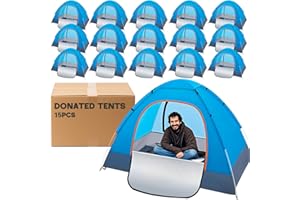Wowangce Camping Tents for Homeless Bulk Homeless Backpacking Supplies 2 Person Pop up Adult Waterproof Instant Easy Setup Tent for Hiking, Outdoor, Travel, Camping, Donation