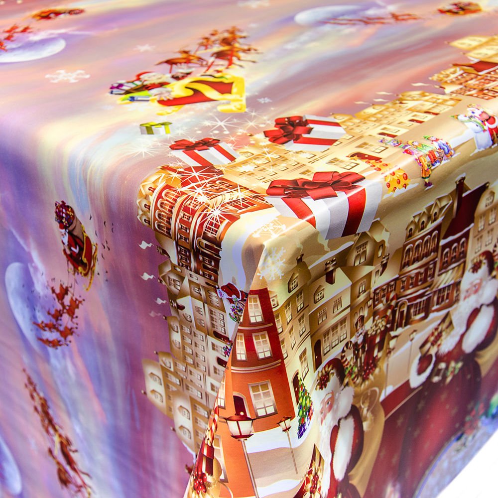 Christmas Lights Santa Snowman Tree Christmas Red White Wipe Clean