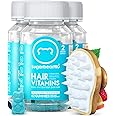 Sugarbear Bamboo Scalp Massager & Scrubber + Vegan Hair Vitamin Gummies 6 Month Supply, Extra Strength Biotin 6000mcg for Relaxing Scalp Care & Supporting Healthy Hair
