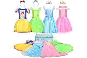 Dulsaera Princess Dress Up for Girls 4-6, Dress Up Clothes for Little Girls 3t-4t