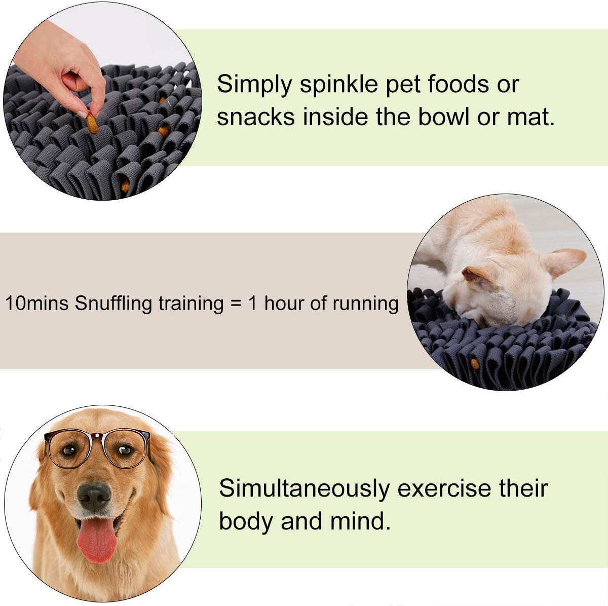 DOOG▫H Perro Snuffle Alimentación Mat, no Slip Rompecabezas ...