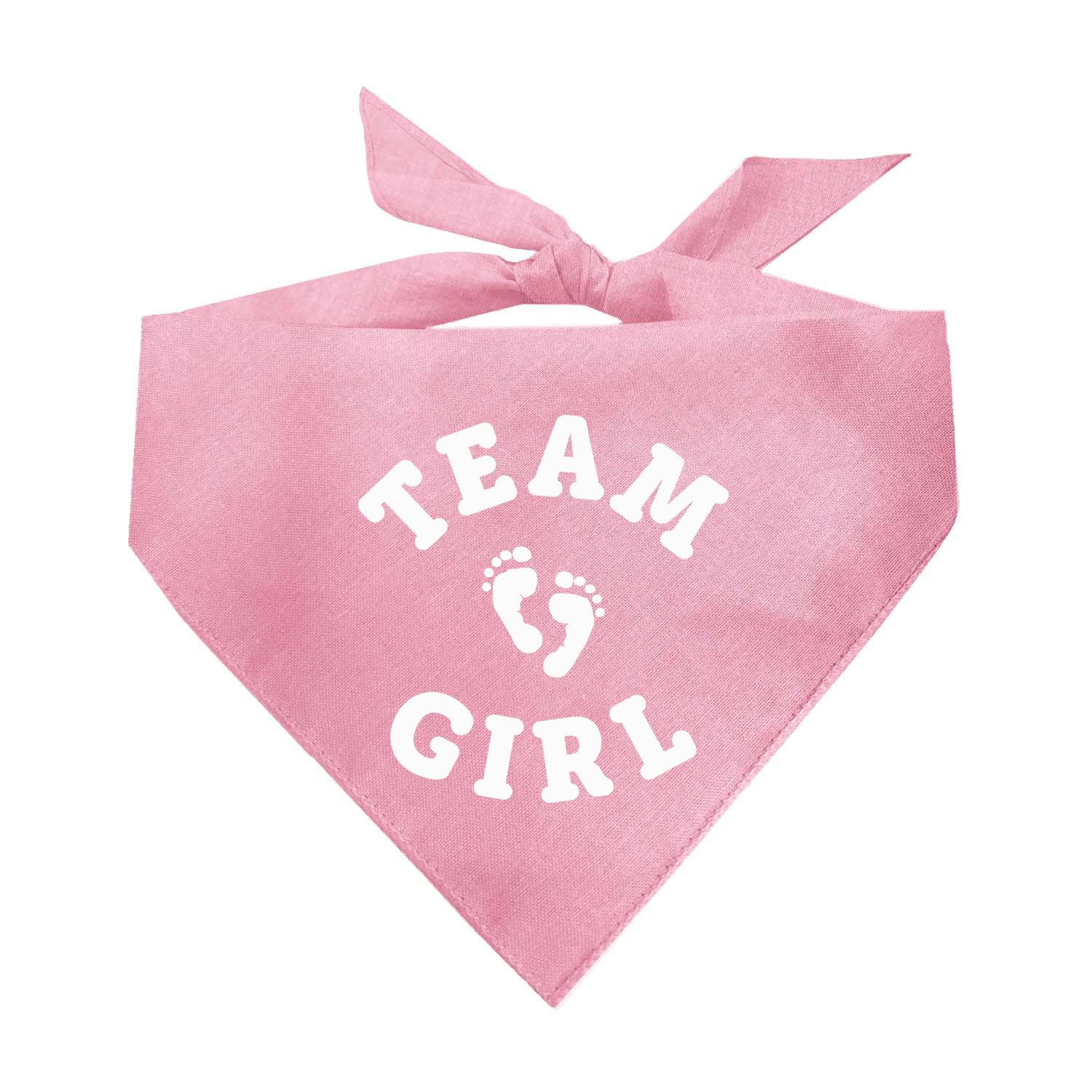 Team Girl Gender Reveal Baby Announcement Dog Bandana (Baby Pink OS 820)