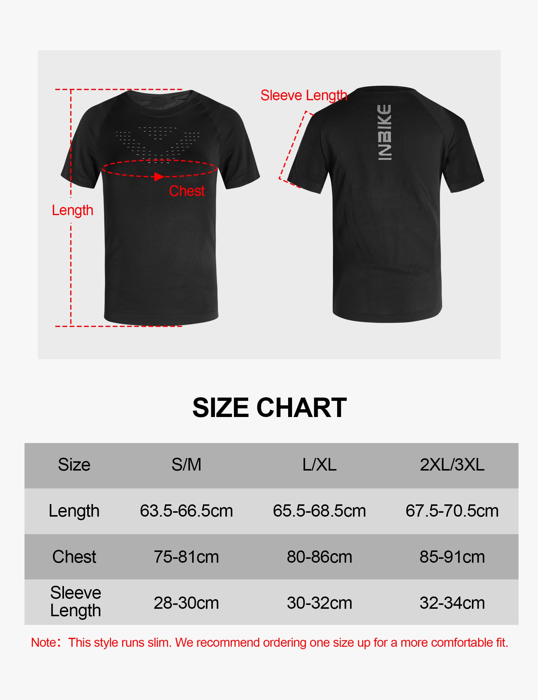 INBIKE Kompressionsshirt Herren Kurzarm Anti-Geruch Funktionsshirt für Fitness & Outdoor Atmungsaktiv Schnelltrocknendes Sportshirt Schwarz L-XL 2pcs 7