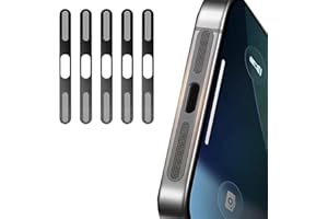 Selfdefine 5 Pack Phone Mesh Speaker Cover Anti Dust Plug Port Earpiece Guard for iPhone Air Only - Black