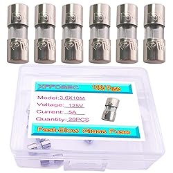 Micro Fuse 20PCS 5A 5 amp 125 Volt Fuse for Fan