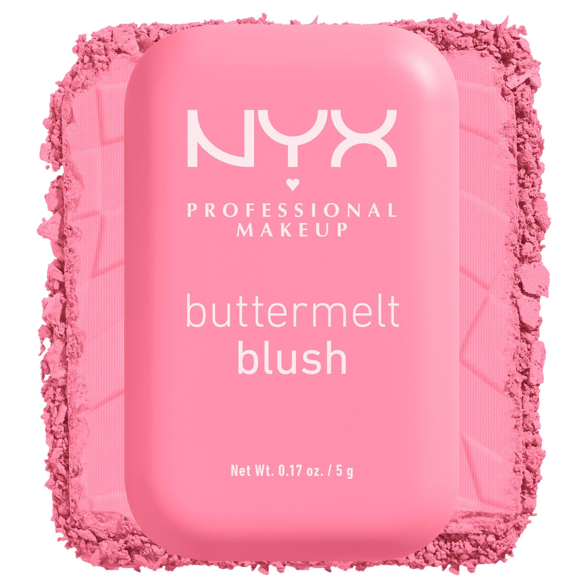 NYX Professional Makeup Buttermelt Powder Blush, Up To 12H Wear, Seamless Blending, Fade and Transfer Resistant, With Shea and Mango Butter, Vegan Formula, Shade: Butta Together
